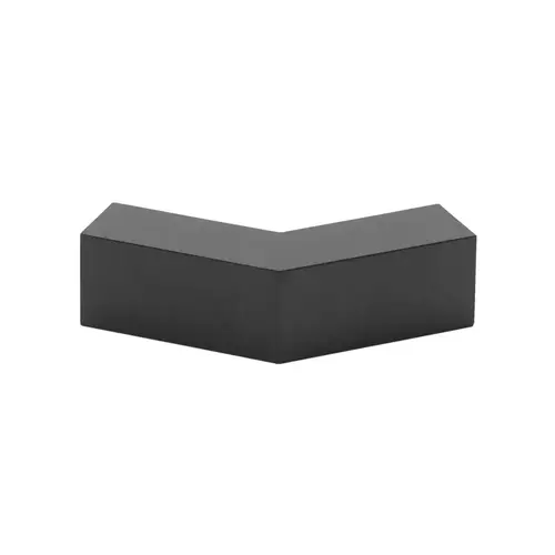 135 Degree Slip Fit Glass-to-Glass Clamp, Brass Material, 5/16" to 1/2" Glazing Thickness, Matte Black Finish