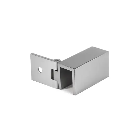 Left Hand Adjustable Wall Mount Slip Fit Glass Clamp, Brass Material, 5/16" to 1/2" Glazing Thickness, Polished Chrome Finish