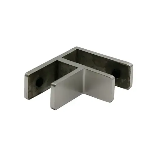 Stabilizing Glass Clamp 90 Degree Glass-to-Glass 11/16"-13/16" Glass - Brushed Stainless