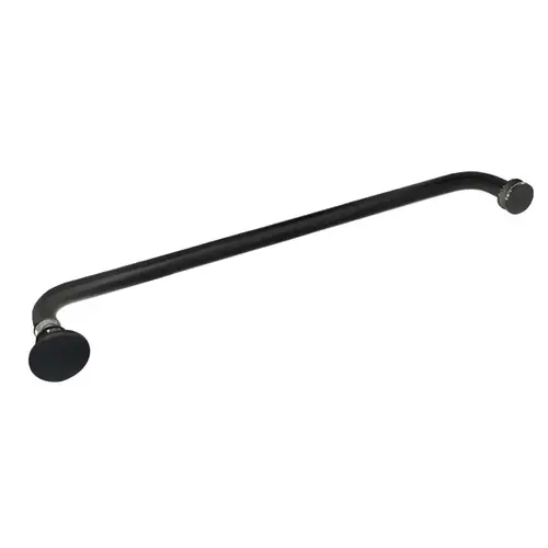 Towel Bar And Classic Knob Combo, Brass Material, Tubular Construction, 24" Center To Center, Matte Black Finish Towel Bar And Classic Knob Combo, Brass Material, Tubular Construction, 24" Center To Center, Matte Black Finish