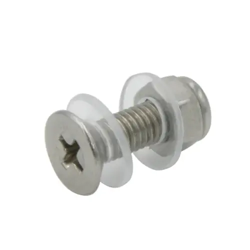 Transom Parts Kit For Square And Beveled Wall Mount Clamp, Steel Material, 1/2" Length, Gray Finish