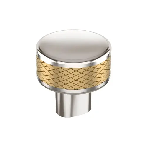 Esquire Series Polished Nickel/Champagne Bronze 1-1/4 in (32 mm) Diameter Knob Esquire Series Polished Nickel/Champagne Bronze 1-1/4 in (32 mm) Diameter Knob