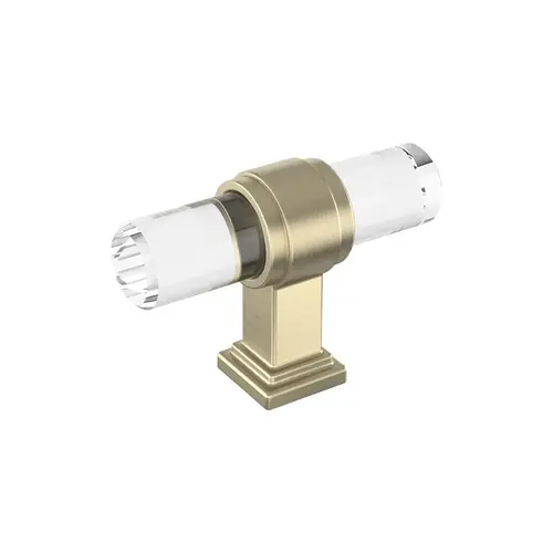 Glacio Premium Bar Cabinet Knob Clear/Golden Champagne