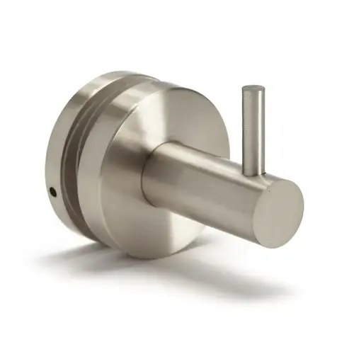 Peg Robe/Towel Hook for 3/8" and 1/2" Glass - Brushed Nickel Peg Robe/Towel Hook for 3/8" and 1/2" Glass - Brushed Nickel