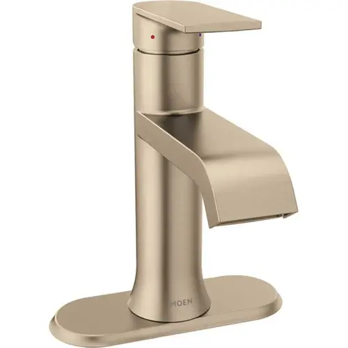 Genta LX Single-Handle Single Hole Bathroom Faucet with Drain Assembly in Brushed Nickel Genta LX Single-Handle Single Hole Bathroom Faucet with Drain Assembly in Brushed Nickel