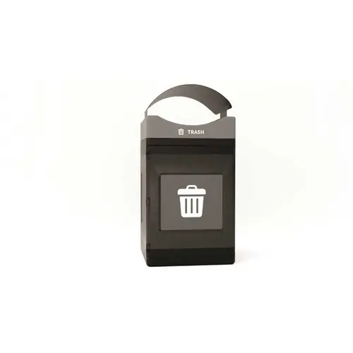 Commercial Zone Avante Trash Container, 55-Gallon Unit W/Canopy Lid, Liner Included