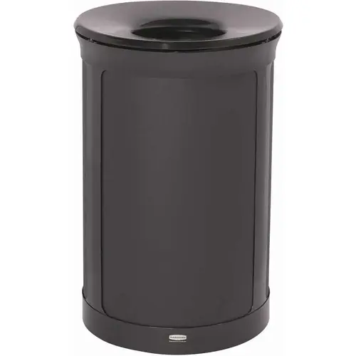 Deco Indoor Trash Can 33 Gal Round Jet Black Metallic Deco Indoor Trash Can 33 Gal Round Jet Black Metallic