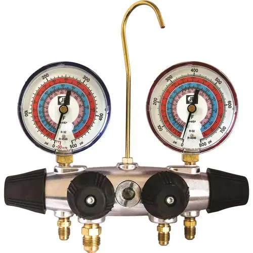 Zeppelin 4-Valve Forged Aluminum Manifold For A2l Refrigerants