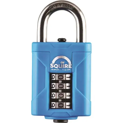 Marine Combination Padlock, 4 Wheel, Open Shackle, 40mm Marine Combination Padlock, 4 Wheel, Open Shackle, 40mm