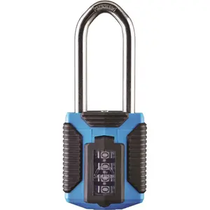 Squire Locks SQ-CP50ATLS/2.5 Marine All Terrain Combination Padlock, 4 Wheel, Extra Long Shackle
