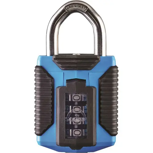 Marine All Terrain Combination Padlock, 4 Wheel, Open Shackle