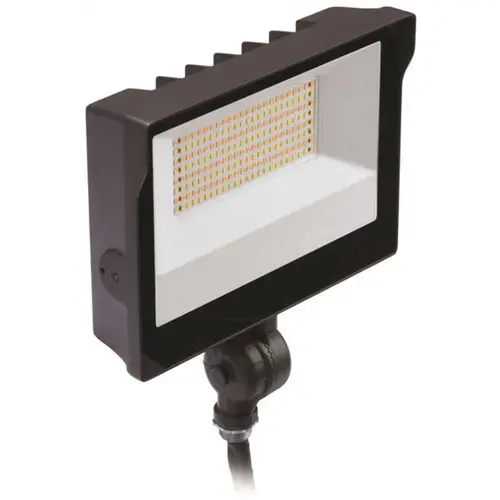 LED Slim Flood With Photocell, Knuckle, 3 Cct, 35 Watts, Bronze LED Slim Flood With Photocell, Knuckle, 3 Cct, 35 Watts, Bronze