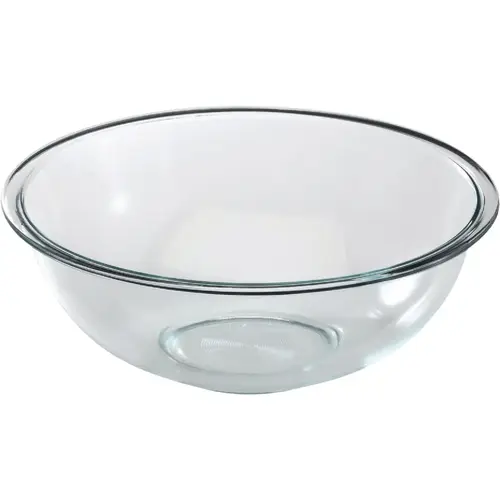 Mixing Bowl, 4 qt Capacity, 11-3/4 in Dia, Glass, Clear Mixing Bowl, 4 qt Capacity, 11-3/4 in Dia, Glass, Clear