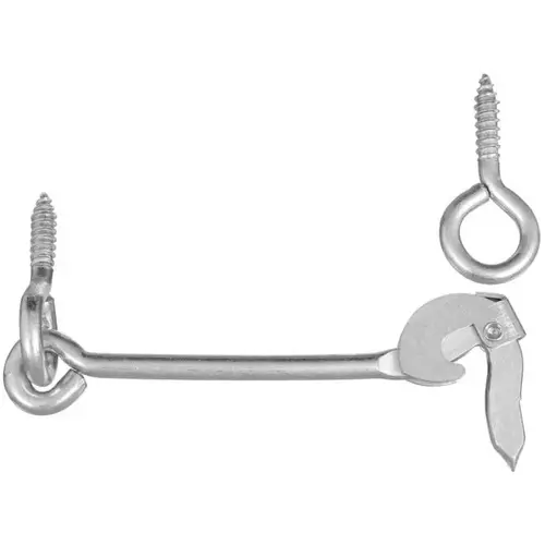 V2124 6" Safety Gate Hook Zinc Plated Finish V2124 6" Safety Gate Hook Zinc Plated Finish