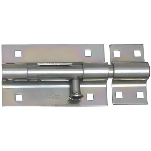 V832 5" Extra Heavy Barrel Bolt Zinc Plated Finish V832 5" Extra Heavy Barrel Bolt Zinc Plated Finish