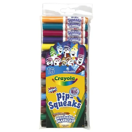 Pip-Squeaks Assorted Color Conical Nib Washable Marker (16-Pack) Pip-Squeaks Assorted Color Conical Nib Washable Marker (16-Pack)