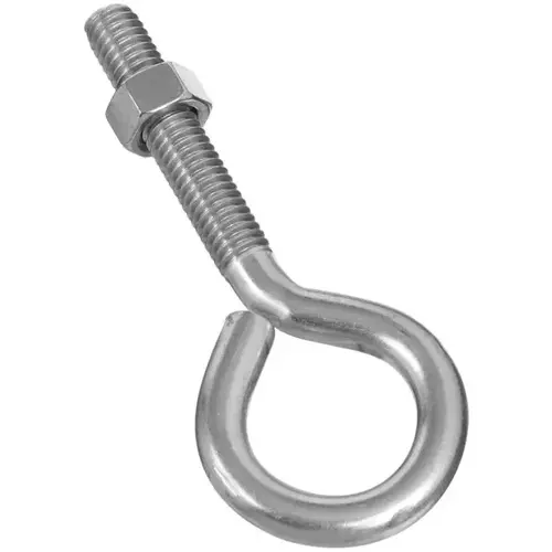 2161BC 3/8" x 4" Eye Bolt Stainless Steel Finish 2161BC 3/8" x 4" Eye Bolt Stainless Steel Finish