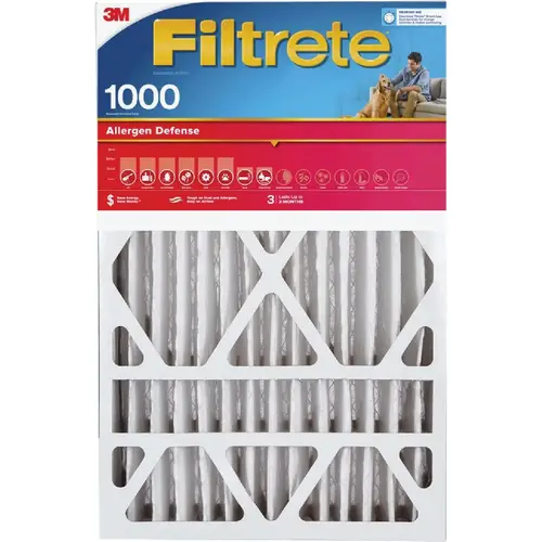 16 In. x 25 In. x 4 In. 1000 MPR Allergen Defense Deep Pleat Furnace Filter, MERV 11 16 In. x 25 In. x 4 In. 1000 MPR Allergen Defense Deep Pleat Furnace Filter, MERV 11