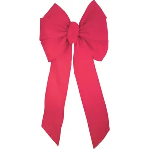 HOLIDAY TRIMS INC. 7368 7-Loop 14 In. W. x 28 In. L. Red Velvet Wire Christmas Bow