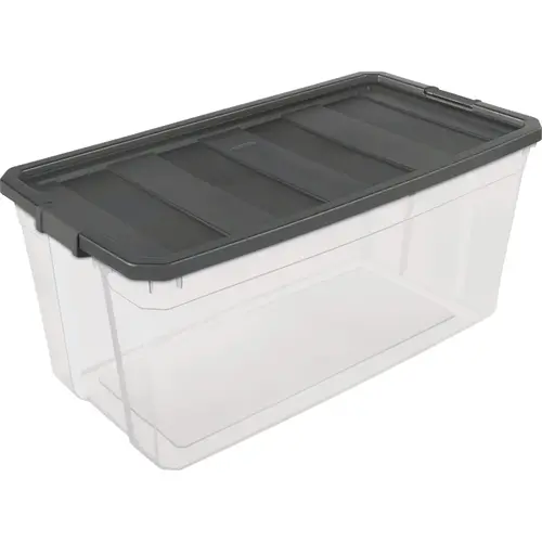 200 Qt./189L Flat Gray Stacker Storage Tote 200 Qt./189L Flat Gray Stacker Storage Tote