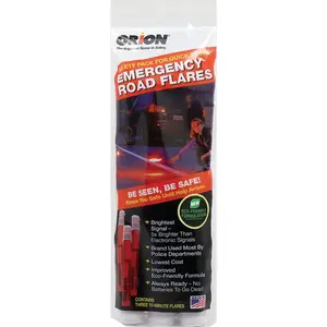 ORION 3153-08 Safety PlasTcap 15-Minute Flare (3-Pack) Red