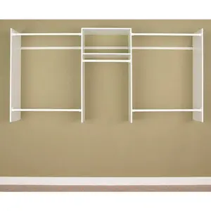 Easy Track RB1448 Basic Starter Closet, 48 to 96 in W, 2-Shelf
