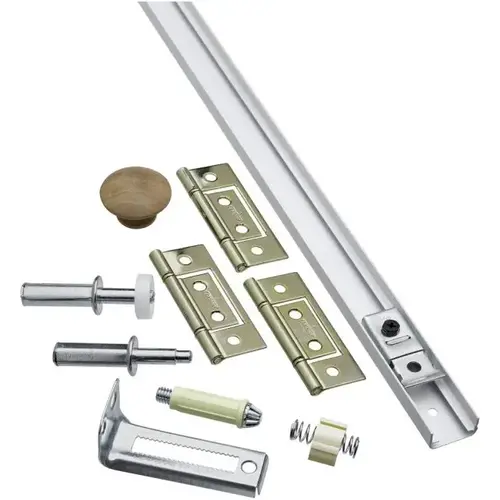 391S 36" Folding Door Hardware Set White Finish - pack of 5 391S 36" Folding Door Hardware Set White Finish - pack of 5