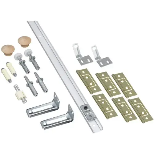 391D 72" Folding Door Hardware Set White Finish - pack of 5 391D 72" Folding Door Hardware Set White Finish - pack of 5