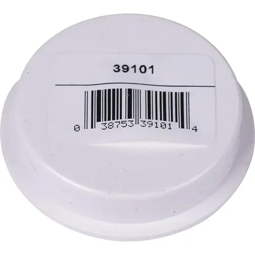 Knock-Out 39101 Test Cap with Barcode, 2 in Connection, ABS, White