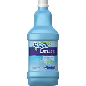 SWIFFER 77810 Floor Cleaner, 42.2 oz Bottle, Liquid, Perfume, Clear