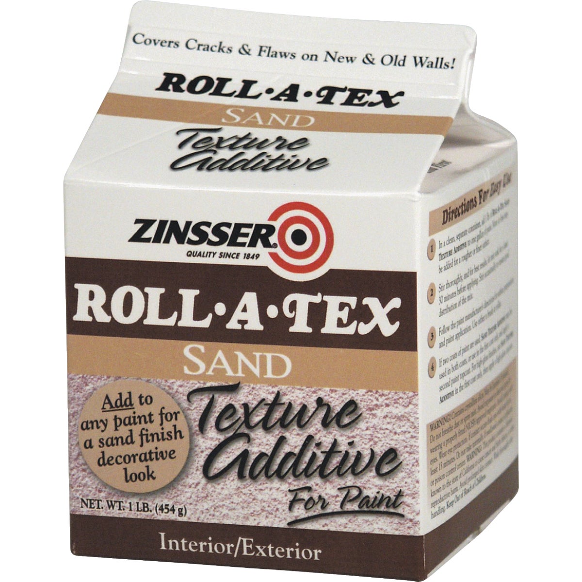 Zinsser 22616-XCP6 Roll-A-Tex Sand Texture Additive, Solid, 1 lb
