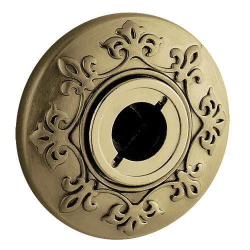 2" Single Privacy Rose Vintage Brass Finish 2" Single Privacy Rose Vintage Brass Finish