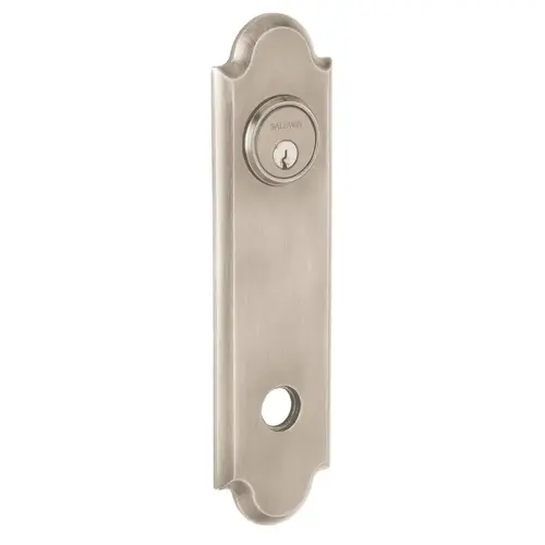 10-5/9" Arch Single Dummy Rose Satin Nickel Finish 10-5/9" Arch Single Dummy Rose Satin Nickel Finish