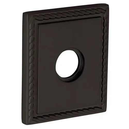 3-2/9" Square Rope Passage Rose Pair Oil Rubbed Bronze Finish 3-2/9" Square Rope Passage Rose Pair Oil Rubbed Bronze Finish