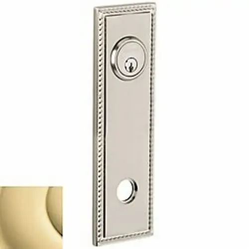 9-2/5" Square Rope Entry Rose Pair Unlacquered Brass Finish 9-2/5" Square Rope Entry Rose Pair Unlacquered Brass Finish