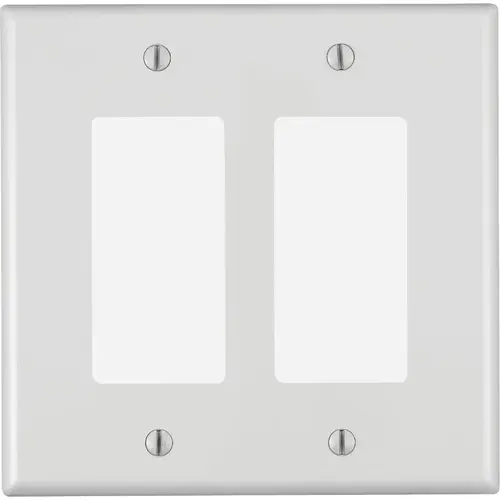 Oversized Wall Plate White 2 gang Plastic Decorator White Oversized Wall Plate White 2 gang Plastic Decorator White