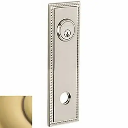 9-2/5" Square Rope Privacy Rose Pair Satin Brass With Brown Finish 9-2/5" Square Rope Privacy Rose Pair Satin Brass With Brown Finish