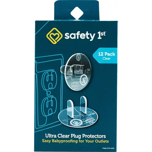 Clear Outlet Child Safety Caps   pack of 12
