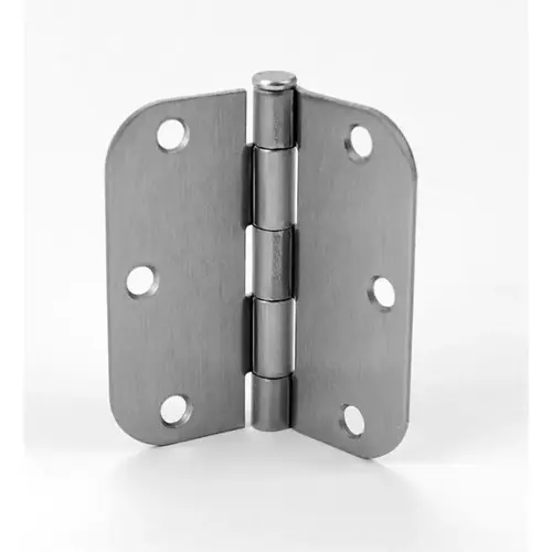 3-1/2" x 3-1/2" 1/4" Radius Residential Hinge Satin Chrome Finish 3-1/2" x 3-1/2" 1/4" Radius Residential Hinge Satin Chrome Finish