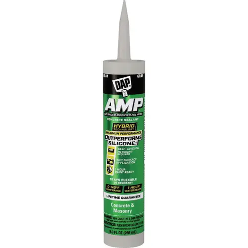 Amp Self -Leveling Concrete And Masonry Sealant, Gray, 9 Oz