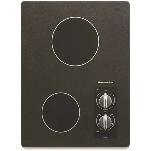15 In. Electric Cooktop With 2 Radiant Elements In Black