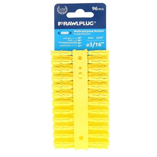 Rawl Uno Series Multi-Purpose Anchor, 1 in L, Polypropylene