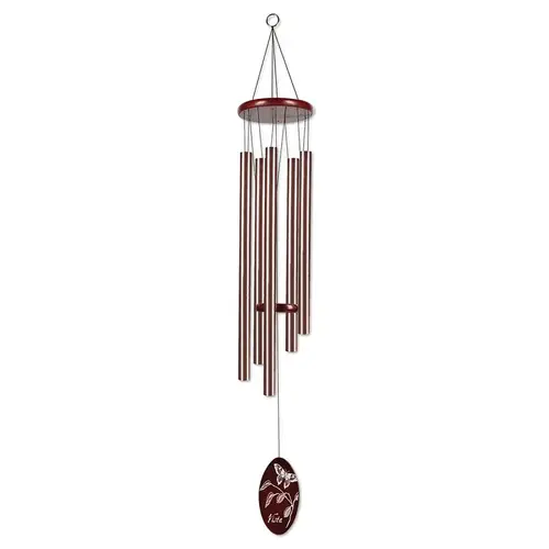 Wind Chime, Aluminum/Nylon/Wood, Bronze, Hanging