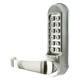 Codelock CL530-BB-SS CL500 Series Heavy Duty Gate Lock, Cylindrical Lever, 530 Mechanical-Digital Lock, Back to Back, Grade 1, SS Stainless Steel