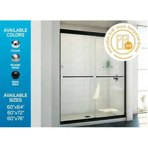 Bayline Series 3/8" Thick Glass & Hardware Package Matte Black