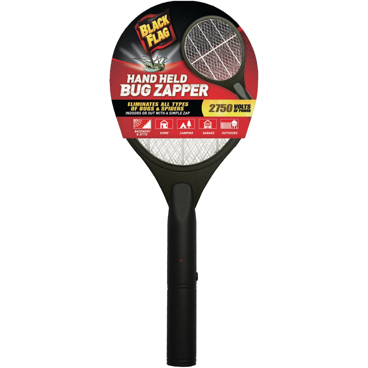 BLACK FLAG 75029 Battery Operated 2750V Handheld Racket-Style Bug