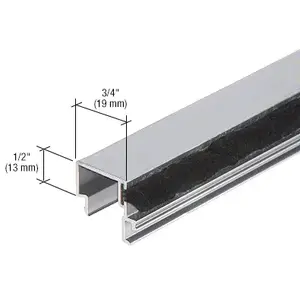 CRL-U.S. Aluminum DS04011 Snap-In Door Stop with Weatherstrip, Clear Anodized - 21'-2"