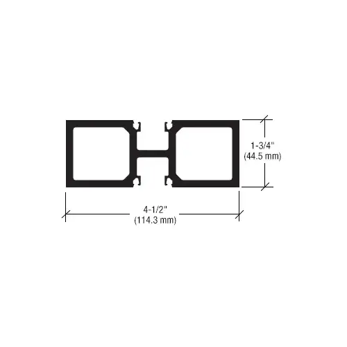 Durafront, Door Jamb/Mullion, 1-3/4" x 4-1/2", Custom Paint- 21'-8" Durafront, Door Jamb/Mullion, 1-3/4" x 4-1/2", Custom Paint- 21'-8"