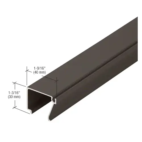 Bronze Black Anodized Glass Stop for 1" Glass - 24'-2"