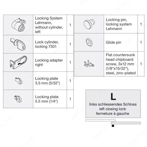 HAWA CLIPO 36 GPPK LOCKING SYSTEM